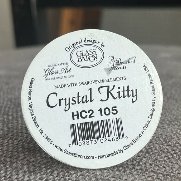 Swarovski Crystal Kitty Handcrafted Glass Art - Picture 7 of 7